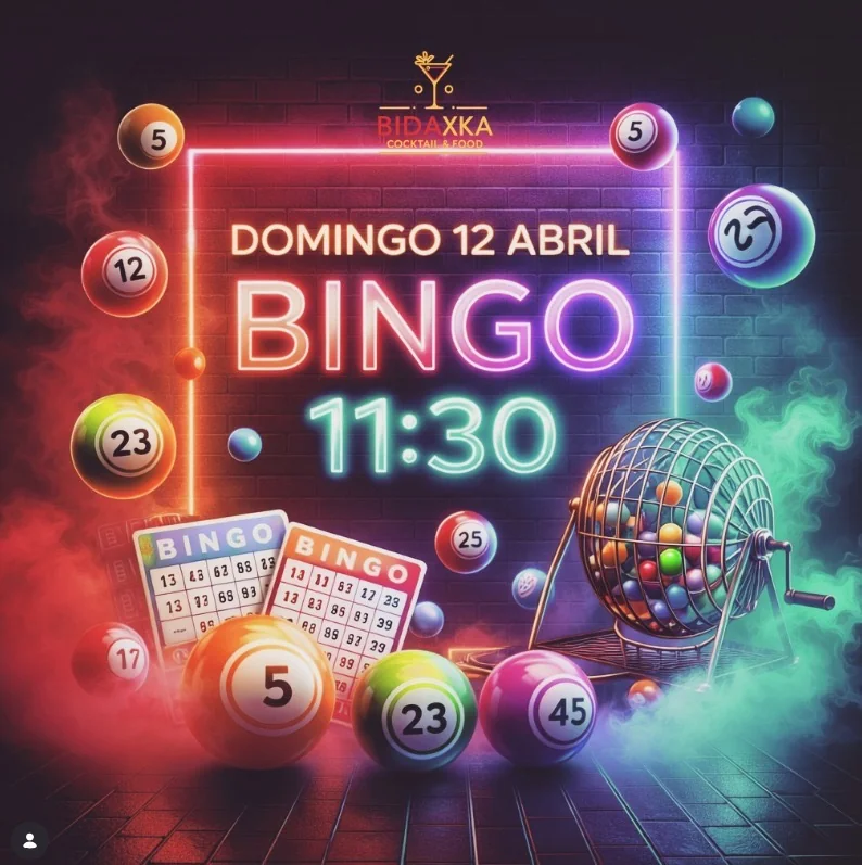 Cartel del bingo dominical