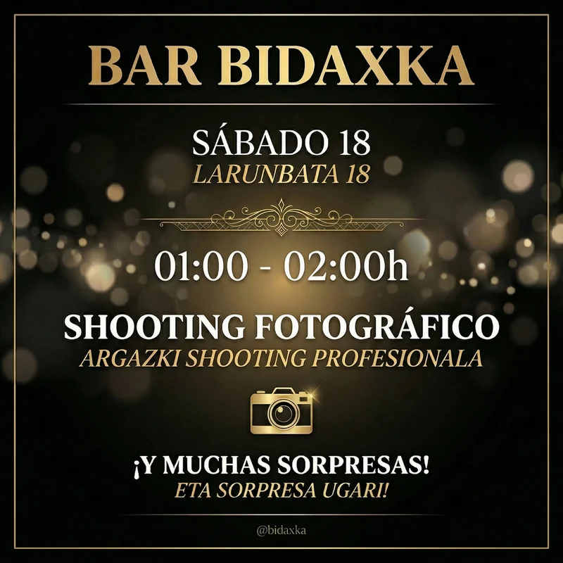 Cartel del shooting fotográfico
